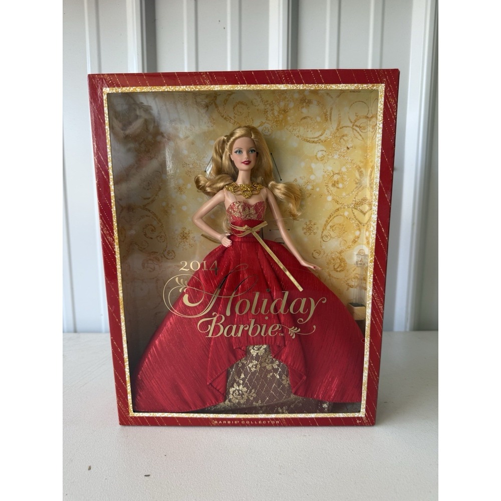 2014 Holiday Barbie Doll – Blonde‎ – Red & Gold Gown – Mattel Collector Edition